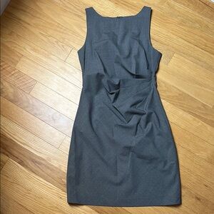 Theory Gray Sheath Dress with Scoop Neck | Sleeveless